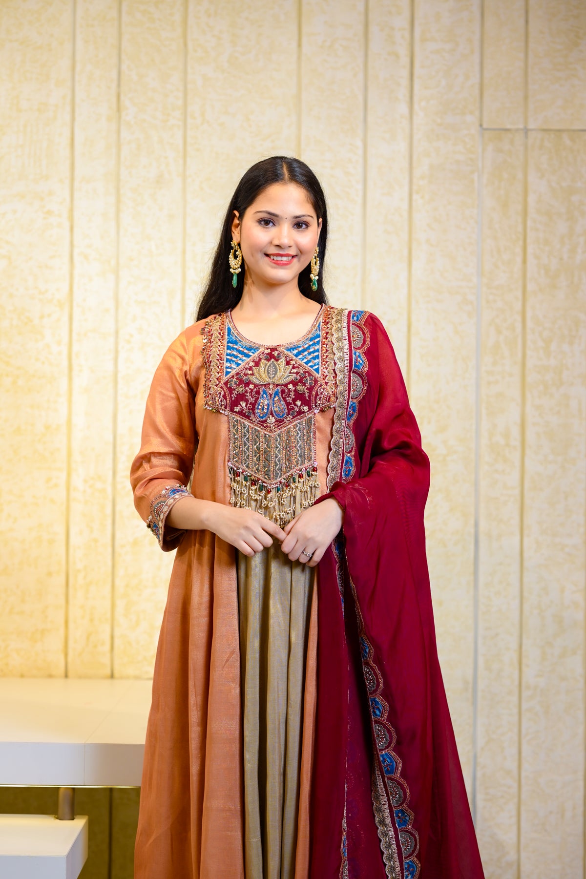 Lotus Tissue Anarkali
